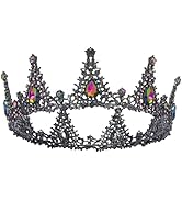 SWEETV Queen Crown for Women, Birthday Crown Cake Topper, Wedding Tiara for Bride,Crystal Prom Ha...