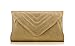 Scarleton Large Evening Envelope Clutch H338018 - Gold