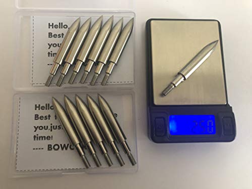 image for Bowcore Premium Stainless Steel Archery Target Field Points 5/16
