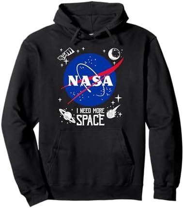 Amazon.com: I Need My Space Hoodie - NASA Logo Hoodie Pullover