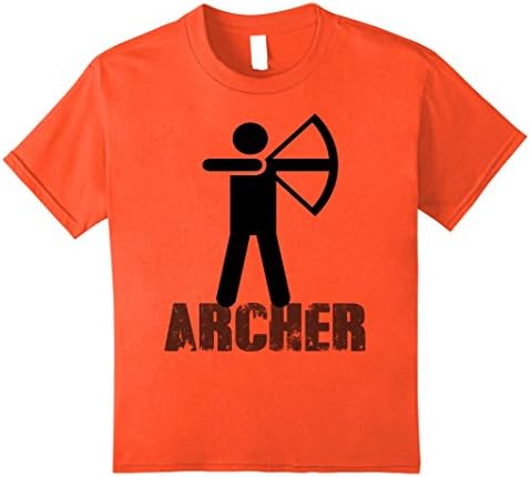 unisex-child Cool Archer Archery T-shirt Kids Boys Girls Youth Child 12 Orange