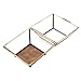 MyGift Vintage Brass & Glass Decorative Jewelry Box, Plant Terrarium Display with Lid