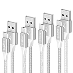 Câble USB Type C [Lot de 4 1m] Chargeur USB C en Nylon Tressé Charge Synchro Rapide Compatible pour Samsung Galaxy S20…