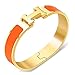 Gold & Orange Buckle Bangle bracelet
