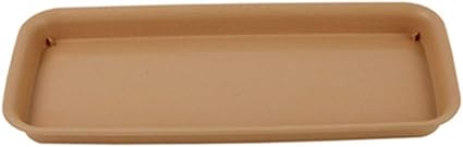 Rocita Flower Plant Pot Saucer Plant Pot Plastic Rectangular Plates Plant Pot Palette 12 Inches Light Brown Amazon Co Uk Kitchen Home