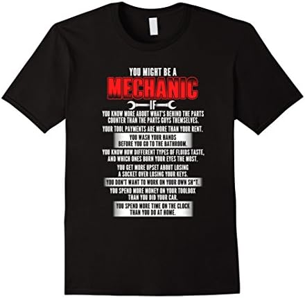 Men's Mechanic shirt You might be a Mechanic XL Black