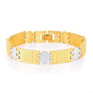 Sukkhi Graceful Gold And Rhodium Plated Bracelet for Men