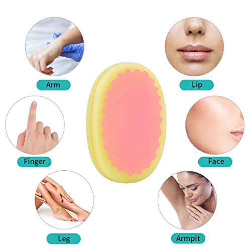 Facial Hair Removal for Women, TOPOINT Flawless Painless Hair Remover Depilation Sponge Pads for Face Lip Armpit Chin Cheek Leg - Thumbnail 3
