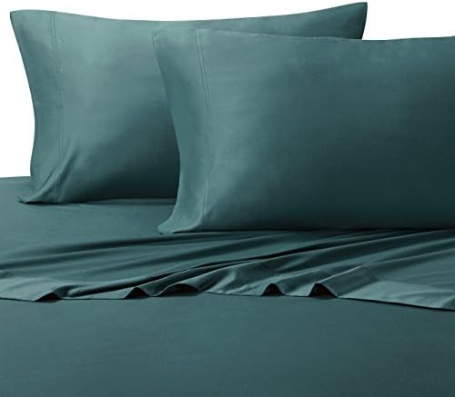 100% Bamboo Bed Sheet Set - Full, Solid Teal - Super Soft &amp; Cool, Bamboo Viscose, 4PC Sheets