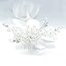 Unicra Silver Wedding Flower Hair Combs Bridal Wedding Hair Accessories for Brides and Bridesmaids