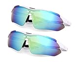 Polarized Sunglasses for Men & Women - Sport Sunglasses (BONUS: Value 2 Pack) - Best Cycling Sunglasses | Running Sunglasses | Golf Sunglasses - Up Your Game with OneSpeed Sports Sunglasses (White)