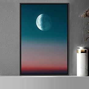 signwin Framed Canvas Wall Art Moon Astronomy &...