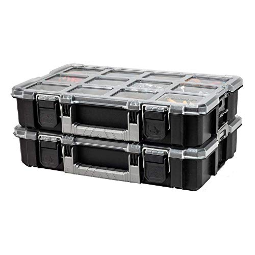 TEJAL Husky Screws Nut Bolt Organizer Box Hinged Box, Hardware Box Storage,