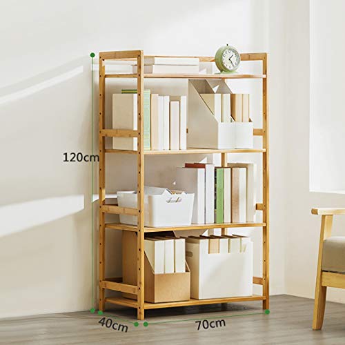 Bookshelf Shelf Multi-Layer Floor Large Capacity Storage Shelf Assembly Bookcase (Size : H4-L70CM)