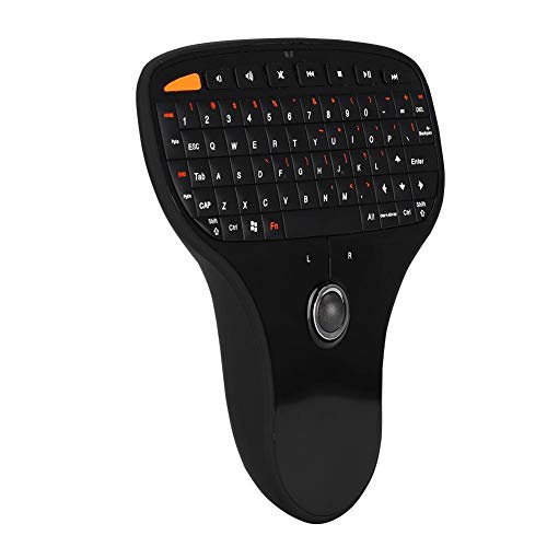 Keyboard with Trackball Mouse, Wireless Multimedia Keypad QWERTY Layout