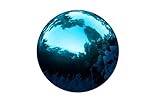 Trademark Innovations Stainless Steel Gazing Mirror Ball, 8-Inch, Blue
