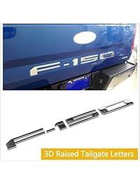 Arita   Letras para portón trasero para Ford F150 2018   2019   Adhesivo 3M y adhesivo 5D elevado, metal