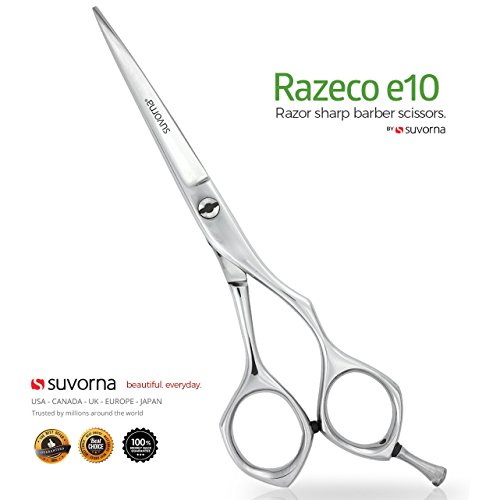 Suvorna 6â€ Precision Razor Edge Stainless Steel Barber Scissors Shears. Hair Styling, Trimming & Cutting. Razor Sharp Perfect for Salons & Home Use