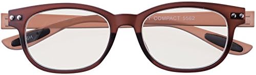 メイガン おしゃれ 老眼鏡 ブルーライトカット ブラウン 度数+2.00 (colorfulook 軽量 形状記憶 フレーム) 5562-20