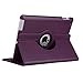 AiSMei Case for 9.7-Inch iPad 5th (2017)/ iPad 6th (2018)/ iPad Air (2015), Rotating Protective Case Cover w/Auto Wake/Sleep Function,Purple
