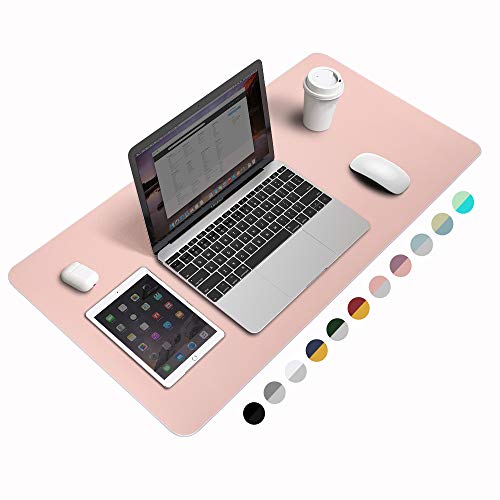 Desk Pad Protector Office Desk Mat, BUBM Waterproof PU Leather Desk