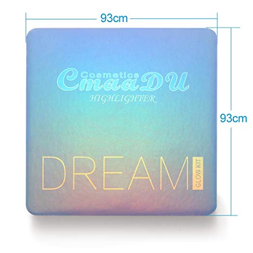 Light Powder Highlighter Powder Palette Bronze Highlighter Powder Palette Professional Makeup Shimmer Highlighter Powder Palette High Shimmer kit for Party, Home 4 Colors (C)