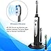 Sonic Electric Toothbrush for Adults with 5 Toothbrush Replacement Heads, 3 Brushing Modes & 2 Minutes Built-in Timer, Travel Toothbrushes with Inductive Charging, Rechargeable toothbrush | Black