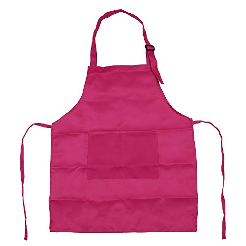 VILONG Pink Kids Apron, Medium Bib,210 Year Old Children's Smocks for Event