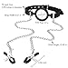 O-Ring Gag with Nipple Clamps, SEXY SLAVE Silicone Open Mouth Ring Gag with Adjustable Nipple Clamps, Fetish Nipple Teasers Breast Sensual Bondage Nipple Clips