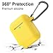Newest 2019 AirPods Case,Full Protective Silicone AirPods Accessories Cover Compatiable with Apple AirPods Wireless Charging Case[Front LED Visible]-Yellowthumb 2