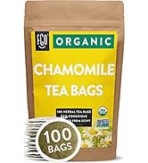 Organic Chamomile Tea Bags | 100 Tea Bags | Eco-Conscious Tea Bags in Kraft Bag | Raw from Egypt ...