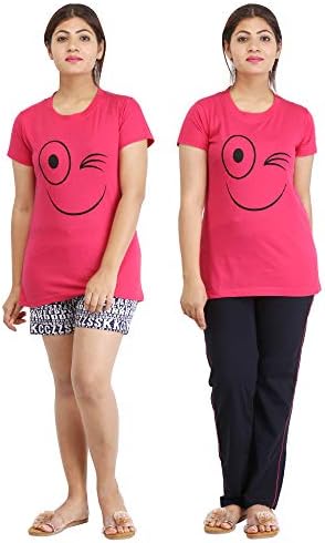 Hellolady Women's Cotton Hosiery Casual Night Suit