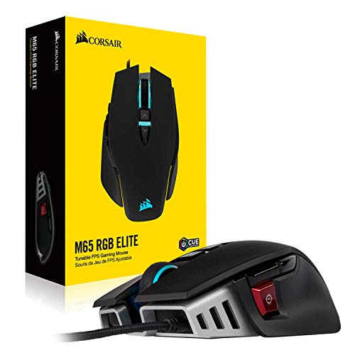 Corsair M65 Elite Rgb Fps Gaming Mouse 18 000 Dpi Optical Sensor Adjustable Dpi Sniper Button Tunable Weights Black Renewed Pricepulse