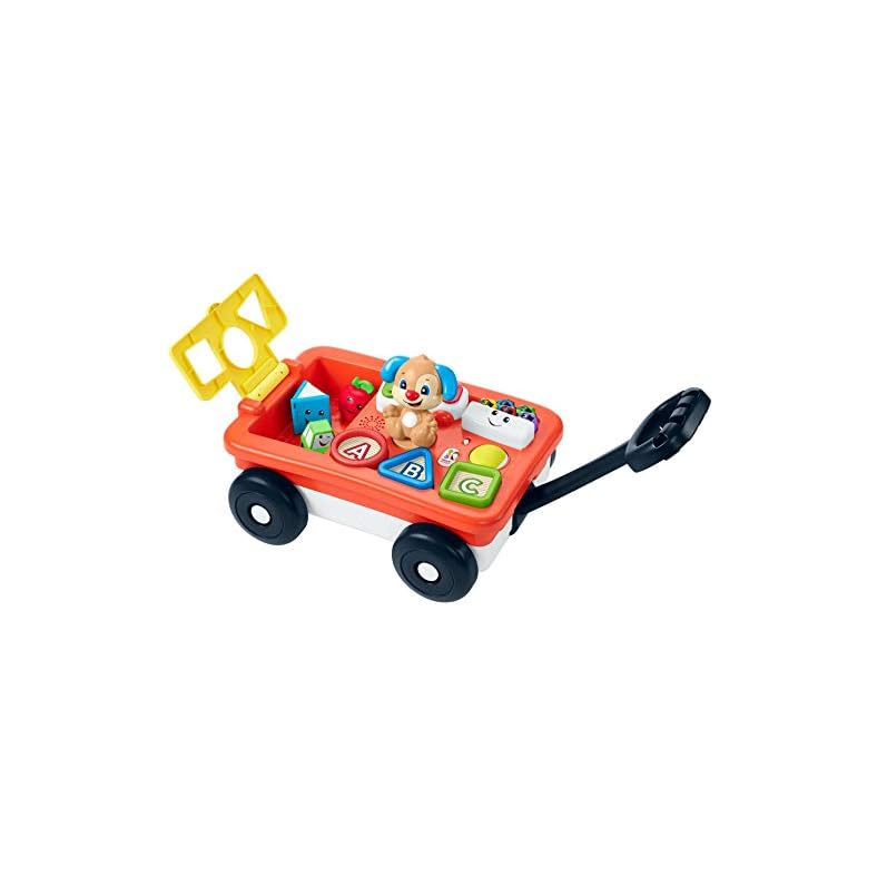 Fisher-Price Laugh & Learn Baby & Toddler Toy, Pull & Play Learning Wagon With Smart Stages & 4 Pieces For Ages 6…