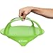 iCooker Vegetable Steamer [Heat Resistant] - Premium Quality Silicone Steamer Microwave Basket For Healthy Cooking - Best Steaming Bowl Pot With Locking Handles (Green)
