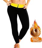 SEXYWG Women Ankle-Length Slimming Long Pants Neoprene Sweat Sauna Body Shapers,Black,Medium-FBA