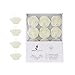 Mega Candles 12 pcs Unscented Rose Petals Flower Ivory Floating Candles, Hand Poured Wax Candle 1.5 Inch Diameter, Home Décor, Wedding Centerpieces, Baby Showers, Birthdays, Meditations, Spas