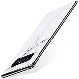 Galaxy Note 8 Case, TORRAS Perfect Slim Fit Shell Glossy Soft TPU Rubber Silicone Gel Marble Phone Cover Case for Samsung Galaxy Note 8, Black White