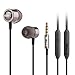 Earphone,Q-YEE In-Ear Earbuds Earphones, 3.5mm Metal Housing Headset Built-in Mic/Hands-free/Volume Control (Black)