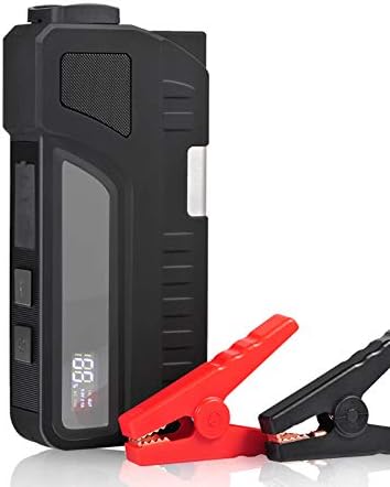 Feng Car Jump Starter 1000A Peak Portable (6.5L Gas or 5.2L Diesel Engine) with AC Output and QC3.0 External Battery Charger for Automotive, Motorcycle, Boat, Smart Phone