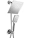 DreamSpa Hotel Spa Ultra-Luxury 9" Square Rainfall Shower Head / Handheld Combo. Convenient Push-Button Flow Control for easy one-hand operation. Switch flow settings with same hand! Premium Chrome. primary