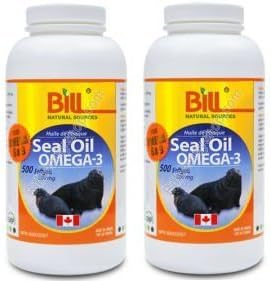 2 Bottles x Bill Beauty Seal Omgea-3 Oil, 500mg, 500softgels (2)