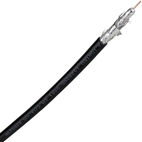 Consolidated RG-6/U Solid Bare Copper 18 AWG Center Conductor Quad Shield CL2 Coax Cable 500 ft.