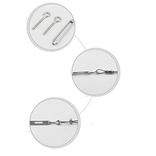 Imagine 5Pcs M4 Stainless Steel 304 Hook & Eye Turnbuckle Wire Rope Tensioner (M4 Eye & Hook)