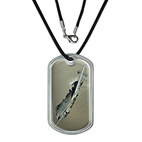 US Airforce A-10 Warthog Military Dog Tag Black Cord