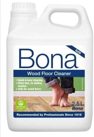 Bona Wood Floor Cleaner Liquid, for Varnished or Hard-Waxed Wood Floors, 2.5 Litre Refill, 2.5 l (Pack of 1)