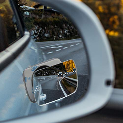 KMMIN Blind Spot Mirror, Square Convex Car Mirror Blind Spot for Universal Vehicles HD Frameless Blind Spot Mirrors 360° Rotatable for Car Great Rear View (2Pack) - Thumbnail 7