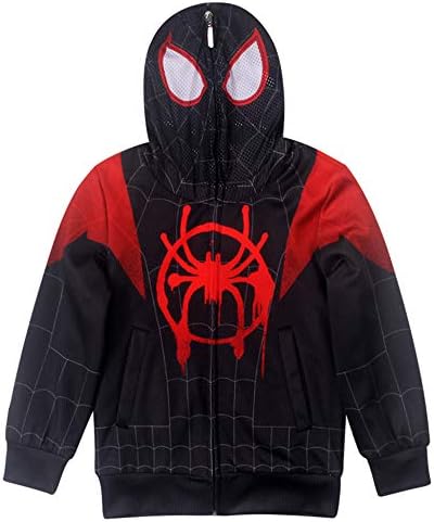 Shancon 2018 Black Spider Cosplay Full Zip up Hoodie for Kids Accessories Costume Props Halloween