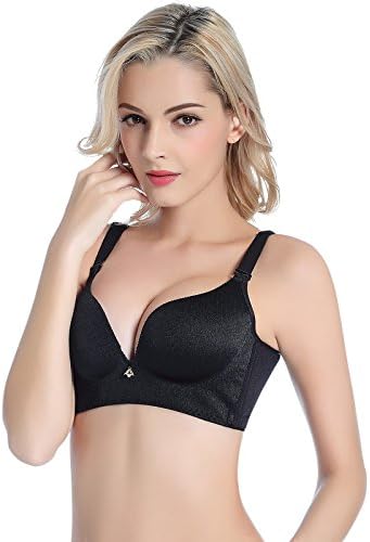 Larakapa Women's Everyday Basics Seamless Lightly Padded Demi Sleep Bra (34C, Black)