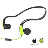 Elesound ES-BC900 Wired Bone Conduction Headphones, Sweatproof Sports Headphones with Microphone for Running Driving Cycling, Cheek Earphones,Ear Bone Headphones,Open-Ear Design Just for Iphone